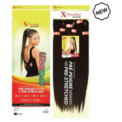 X-Pression Health & Beauty X-Pression 6x Pre Stretched Ultra Braid 52" (132cm) - Weight: 270g