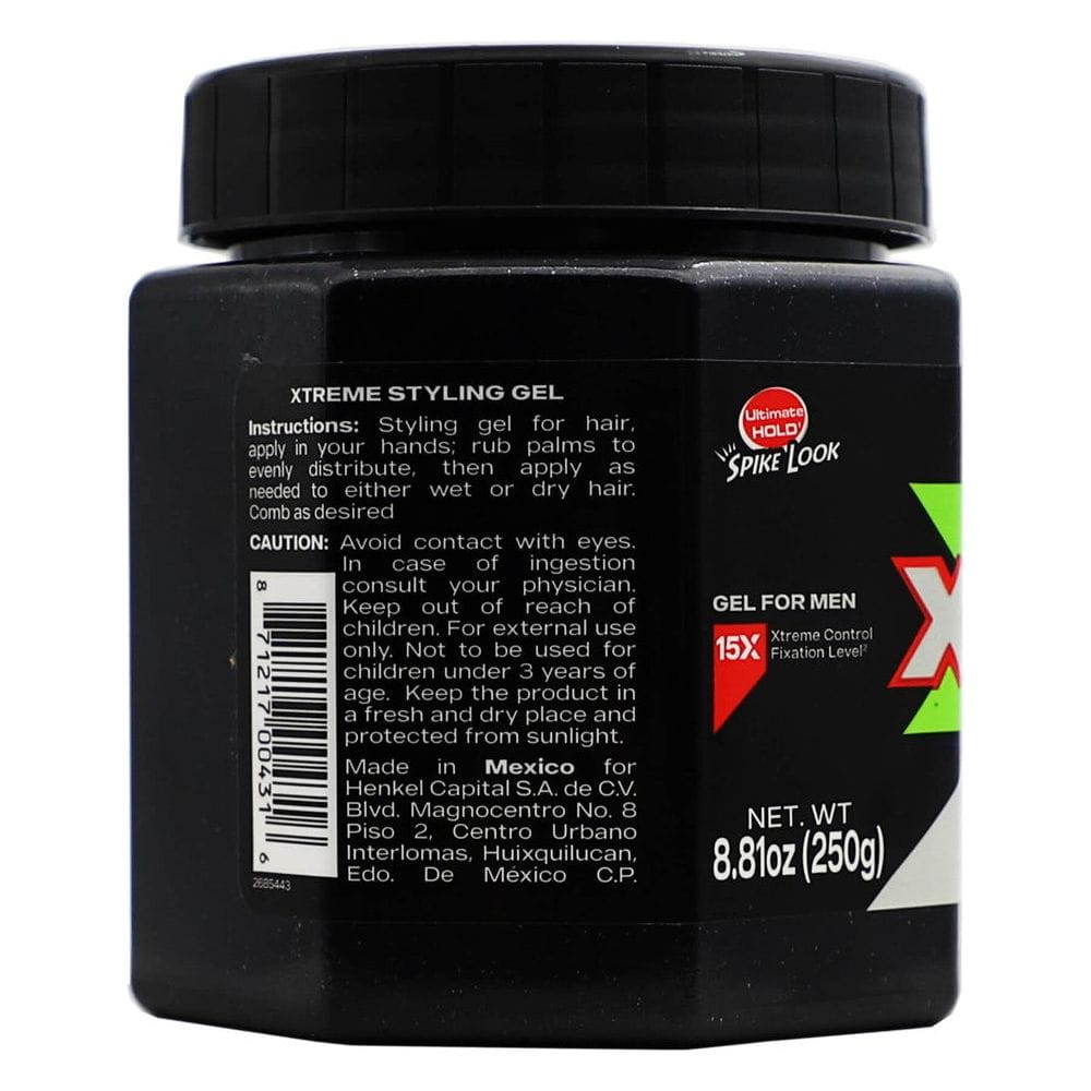 Xtreme Health & Beauty Xtreme Reaction UV Protection Hair Styling Gel Black Performance 8.82oz/250g