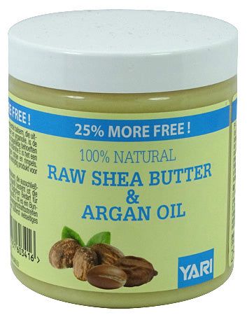 Yari 100% Natürliche Rohe Shea Butter & Arganöl 250 ml | gtworld.be 