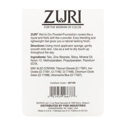 Zuri Health & Beauty Zuri Naturally Sheer Wet to Dry Powder/Foundation 11g