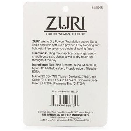 Zuri Health & Beauty Zuri Naturally Sheer Wet to Dry Powder/Foundation 11g