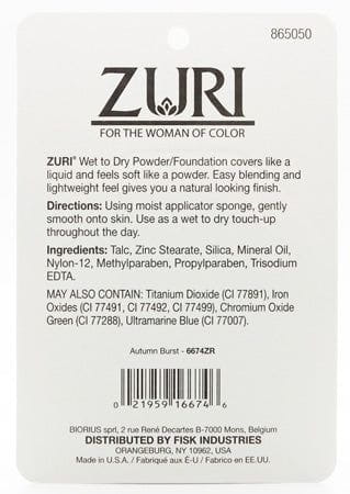 Zuri Naturally Sheer Wet to Dry Powder/Foundation 11g | gtworld.be 