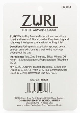 Zuri Naturally Sheer Wet to Dry Powder/Foundation 11g | gtworld.be 