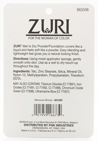 Zuri Naturally Sheer Wet to Dry Powder/Foundation 11g | gtworld.be 