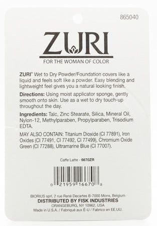 Zuri Naturally Sheer Wet to Dry Powder/Foundation 11g | gtworld.be 